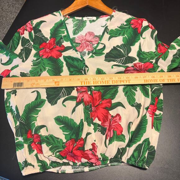 Whisper Women's Size XL Tropical Faux Wrap Top Rayon Resortwear Vacation - Picture 6 of 8
